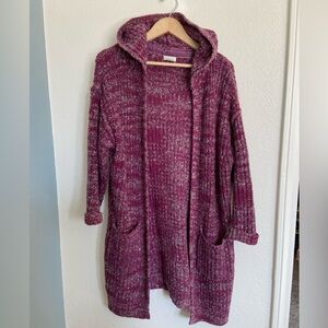 Sundance hooded long cardigan cozy sweater